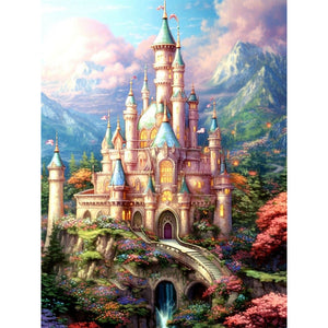 Huancan - Castle - 50*65CM 14CT 2 Stamped Cross Stitch