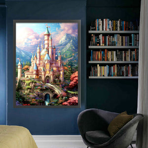 Huancan - Castle - 50*65CM 14CT 2 Stamped Cross Stitch