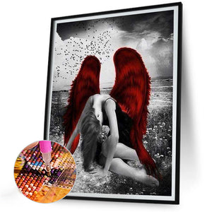 Angels And Demons 30*40CM(Canvas) Full Round Drill Diamond Painting