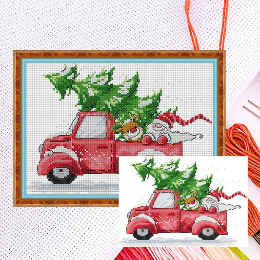 Christmas Eve - Partial 14CT Counted Cross Stitch 29x20CM - Joy Sunday Backstitch