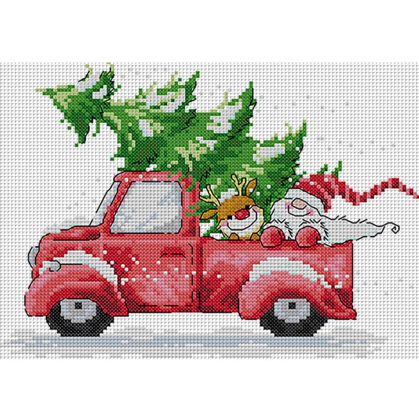 Christmas Eve - Partial 14CT Counted Cross Stitch 29x20CM - Joy Sunday Backstitch
