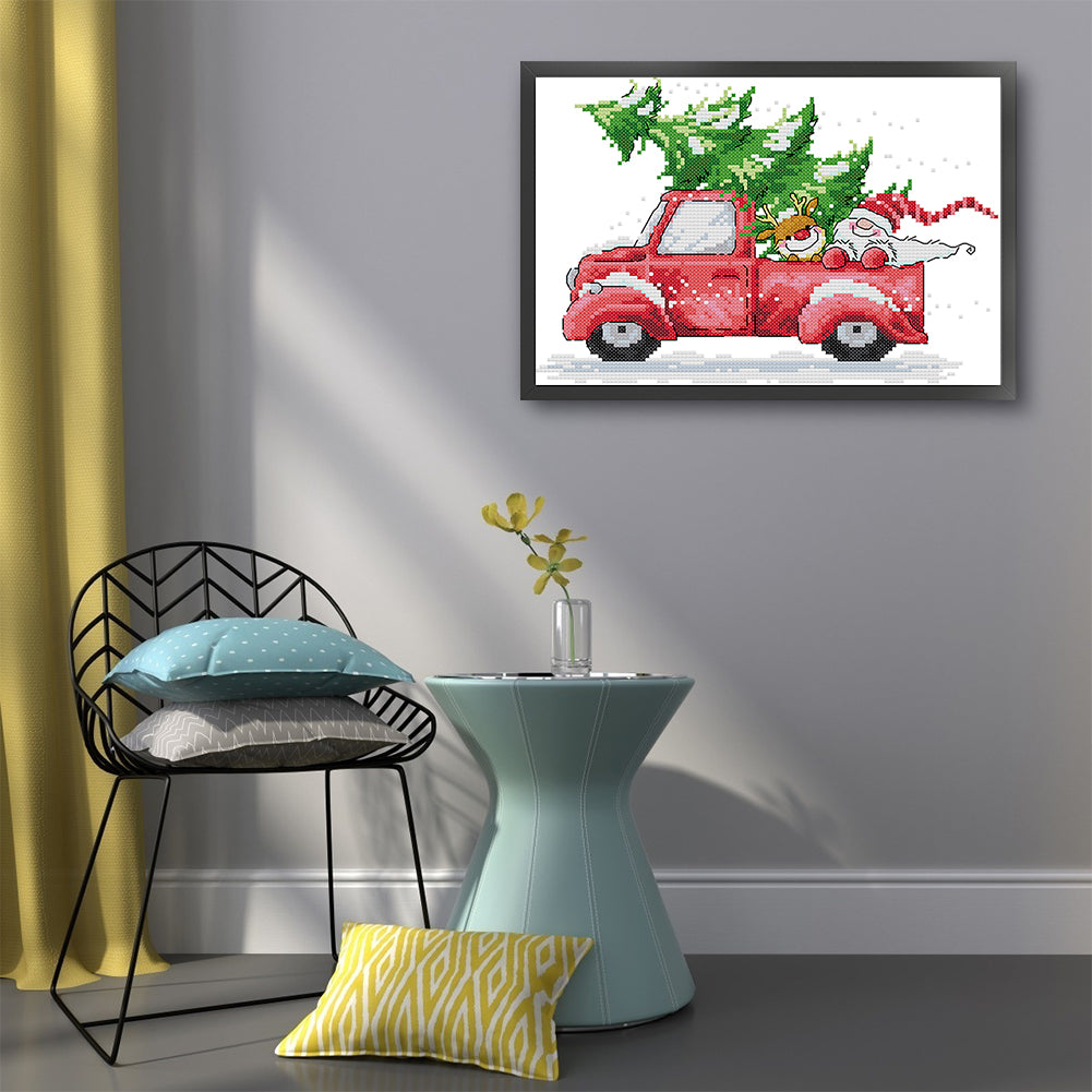 Christmas Eve - Partial 14CT Counted Cross Stitch 29x20CM - Joy Sunday Backstitch