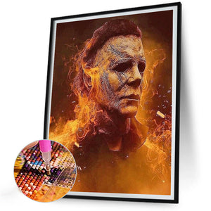 Michael Myers 30*40CM(Canvas) Full Round Drill Diamond Painting
