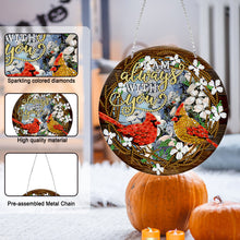 Load image into Gallery viewer, Suncatcher Double Sided Diamond Painting Hanging Decoration (Freckled Bird)
