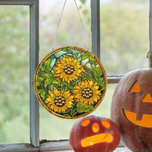 Load image into Gallery viewer, Suncatcher Double Sided Diamond Painting Art Hanging Decoration (Sunflower)
