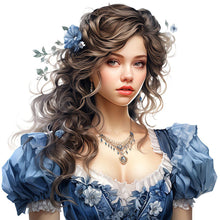 Load image into Gallery viewer, Yishu - Girl - 50*50CM 11CT 3 Stamped Cross Stitch
