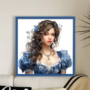 Yishu - Girl - 50*50CM 11CT 3 Stamped Cross Stitch