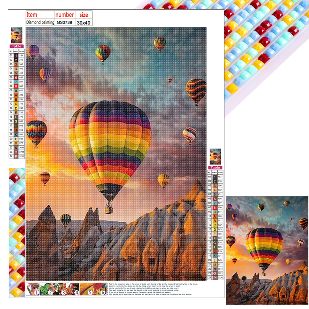 Hot Air Balloon 30*40CM(Canvas) Full Square Drill Diamond Painting