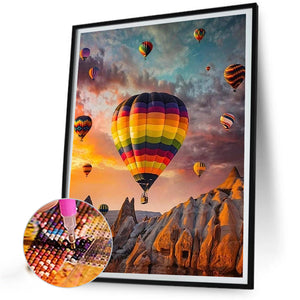 Hot Air Balloon 30*40CM(Canvas) Full Square Drill Diamond Painting