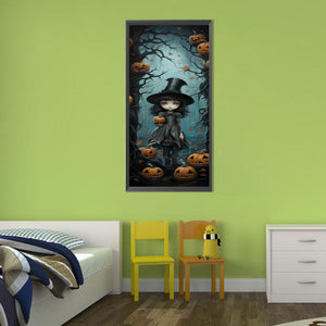 Halloween Forest Witch 30*70CM(Canvas) Full Round Drill Diamond Painting