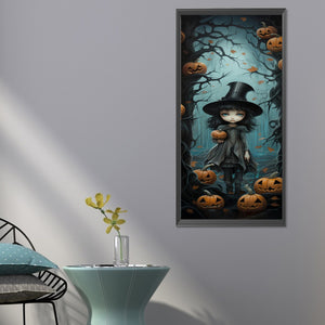 Halloween Forest Witch 30*70CM(Canvas) Full Round Drill Diamond Painting