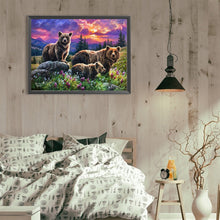 Load image into Gallery viewer, Brown Bear 40*30CM(Canvas) Full Round Drill Diamond Painting
