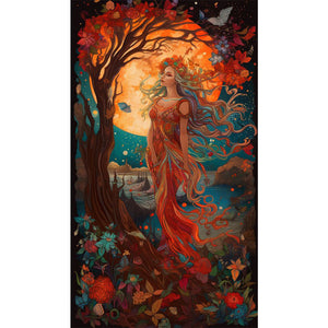 Beauty Under The Moon 40*70CM(Picture) Full Round Drill Diamond Painting