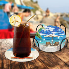 Load image into Gallery viewer, 8PCS Wood Special Shape Diamond Painting Art Coaster Kit (Beach Holiday)
