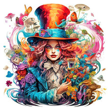 Load image into Gallery viewer, Mad Hatter Alice 40*40CM(Canvas) Full Round Drill Diamond Painting
