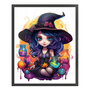 Huancan - Witch - 40*50CM 11CT 3 Stamped Cross Stitch