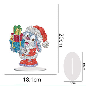 Christmas Special Shape Diamond Art Table Decor for Home Office Table Decor (Xmas Bunny2)