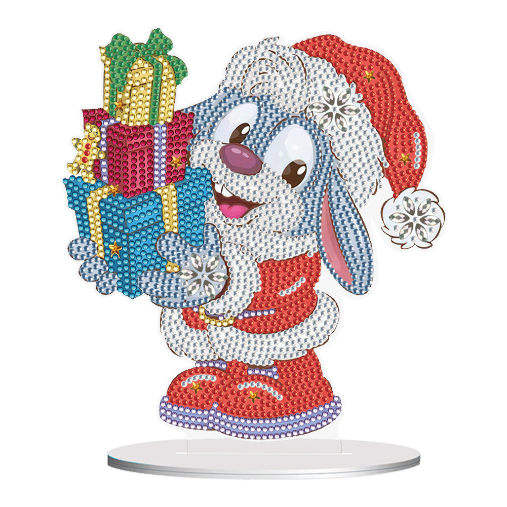 Christmas Special Shape Diamond Art Table Decor for Home Office Table Decor (Xmas Bunny2)