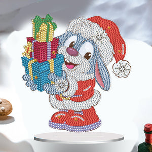 Christmas Special Shape Diamond Art Table Decor for Home Office Table Decor (Xmas Bunny2)