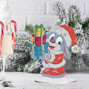 Christmas Special Shape Diamond Art Table Decor for Home Office Table Decor (Xmas Bunny2)