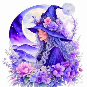 Elegant Witch 30*30CM(Canvas) Full Round Drill Diamond Painting