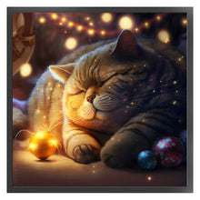Load image into Gallery viewer, Huancan - Sleeping Cat - 50*50CM 11CT 3 Stamped Cross Stitch
