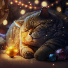 Load image into Gallery viewer, Huancan - Sleeping Cat - 50*50CM 11CT 3 Stamped Cross Stitch

