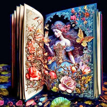 Load image into Gallery viewer, Fairy In The Book 30*30CM(Canvas) Full Round Drill Diamond Painting
