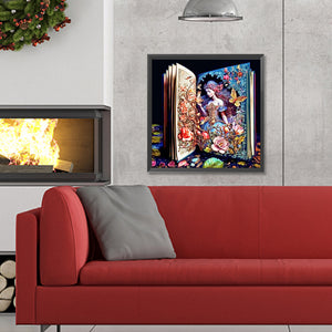 Fairy In The Book 30*30CM(Canvas) Full Round Drill Diamond Painting