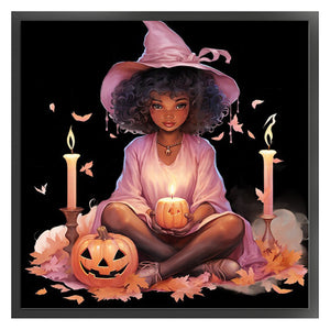 Yishu - Witch - 50*50CM 11CT 3 Stamped Cross Stitch