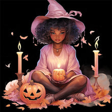 Load image into Gallery viewer, Yishu - Witch - 50*50CM 11CT 3 Stamped Cross Stitch
