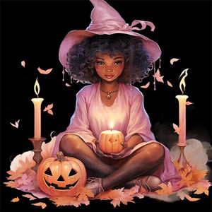 Yishu - Witch - 50*50CM 11CT 3 Stamped Cross Stitch