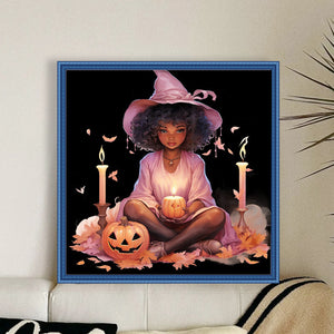 Yishu - Witch - 50*50CM 11CT 3 Stamped Cross Stitch