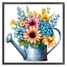 Load image into Gallery viewer, DIY - Flowers In A Kettle - 50*50CM 11CT 3 Stamped Cross Stitch
