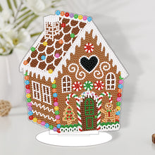 Load image into Gallery viewer, 2D Flat Small Gingerbread Houses DIY Diamond Painting Desktop Ornaments Kit
