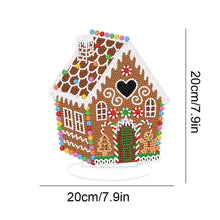 Load image into Gallery viewer, 2D Flat Small Gingerbread Houses DIY Diamond Painting Desktop Ornaments Kit
