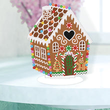 Load image into Gallery viewer, 2D Flat Small Gingerbread Houses DIY Diamond Painting Desktop Ornaments Kit
