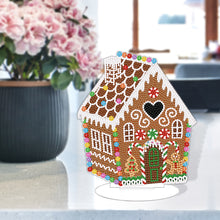 Load image into Gallery viewer, 2D Flat Small Gingerbread Houses DIY Diamond Painting Desktop Ornaments Kit
