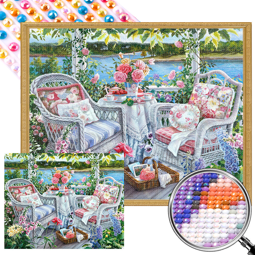 Idyll 50*40CM(Picture) Full Round Drill Diamond Painting