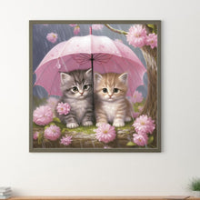 Load image into Gallery viewer, Cat With Umbrella 40*40CM(Canvas) Full Round Drill Diamond Painting
