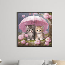 Load image into Gallery viewer, Cat With Umbrella 40*40CM(Canvas) Full Round Drill Diamond Painting
