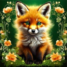 Load image into Gallery viewer, Fox In The Flower Field 30*30CM(Canvas) Full Round Drill Diamond Painting
