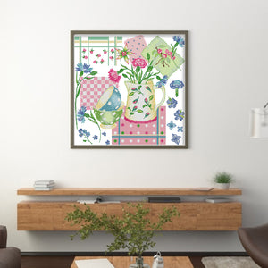 Joy Sunday - Flower Kitchen - 34*34CM 14CT 2 Stamped Cross Stitch