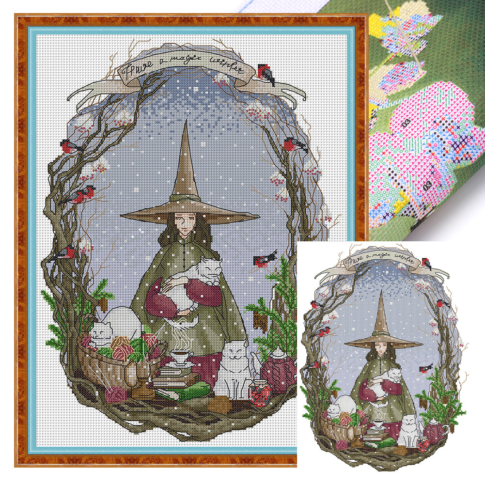 Joy Sunday - Magic World: Winter - 31*41CM 14CT 2 Stamped Cross Stitch