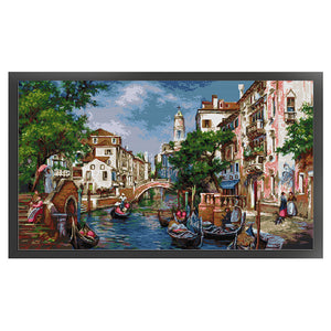 Joy Sunday - Streets Of S?o Paulo - 79*50CM 14CT 2 Stamped Cross Stitch