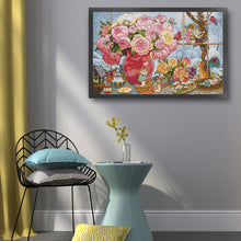Load image into Gallery viewer, Joy Sunday - Peony And Elves - 57*38CM 14CT 2 Stamped Cross Stitch
