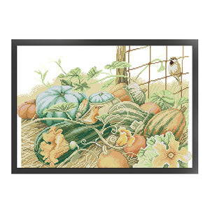 Joy Sunday - Pumpkin Five - 45*33CM 14CT 2 Stamped Cross Stitch