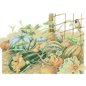 Joy Sunday - Pumpkin Five - 45*33CM 14CT 2 Stamped Cross Stitch