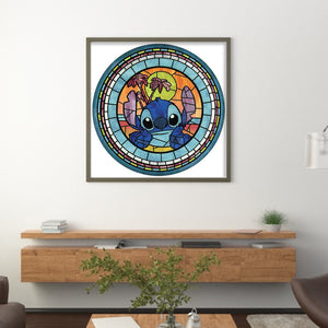 DIY - Glass Painting - Stitch - 40*40CM 11CT 3 Stamped Cross Stitch
