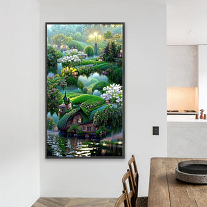 Dreamlike Greenery 40*70CM(Picture) Full Round Drill Diamond Painting